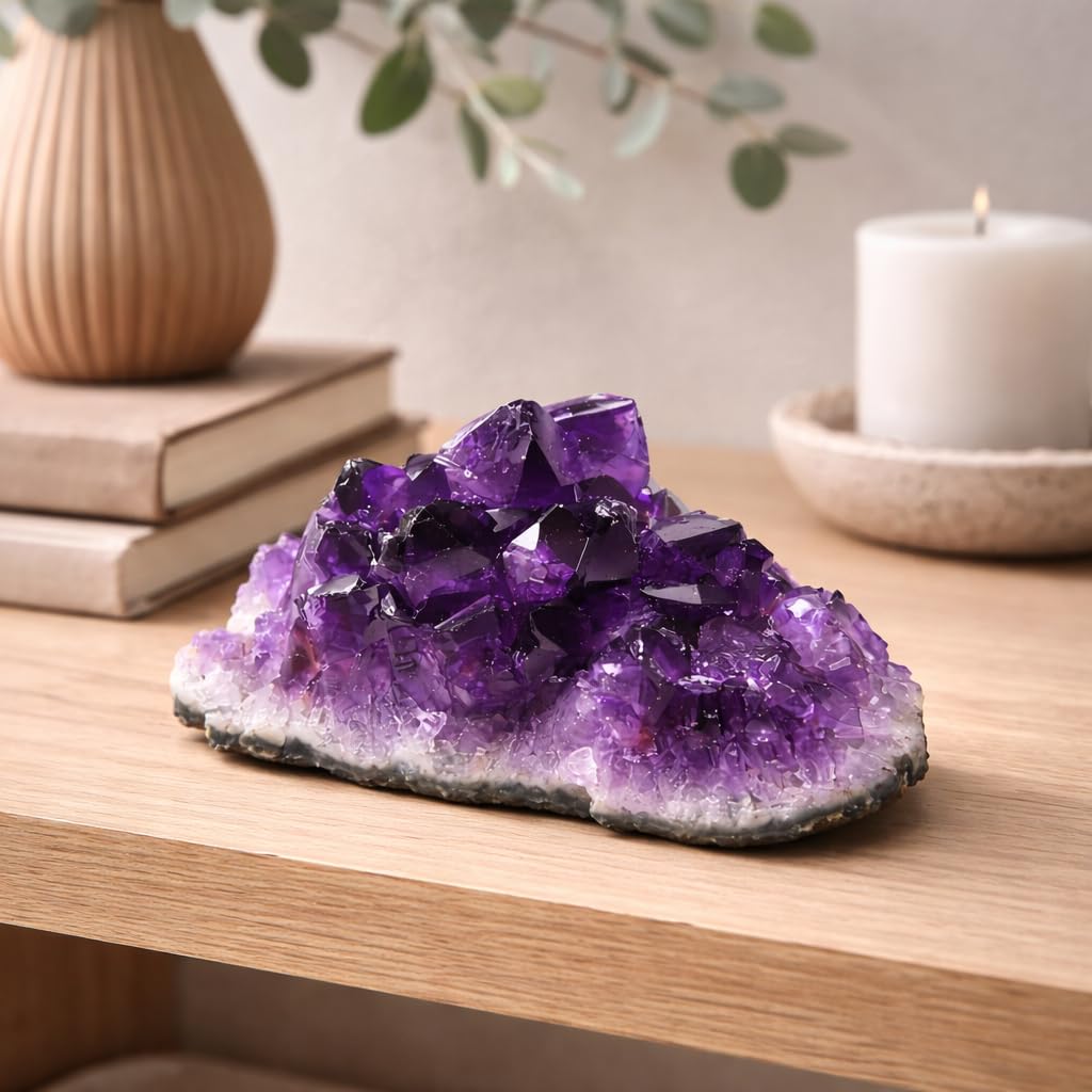 Natural Amethyst (Less Than 0.5 lb) Crystal Clusters Stone from Brazil Raw Geode Quartz - Purple Color - Mystic Stones