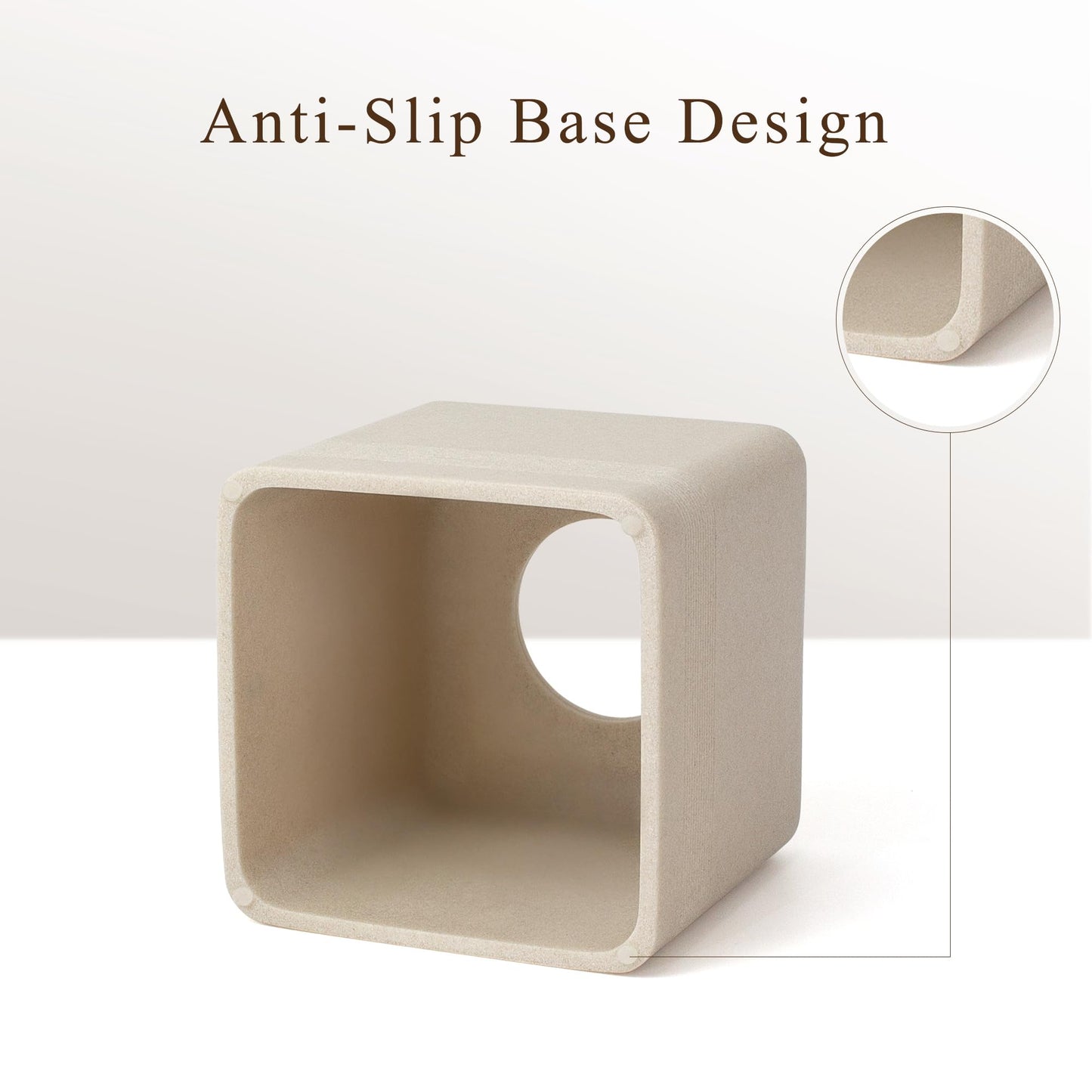 YMXYJM Resin Tissue Box Cover, Modern Square Holder, Beige