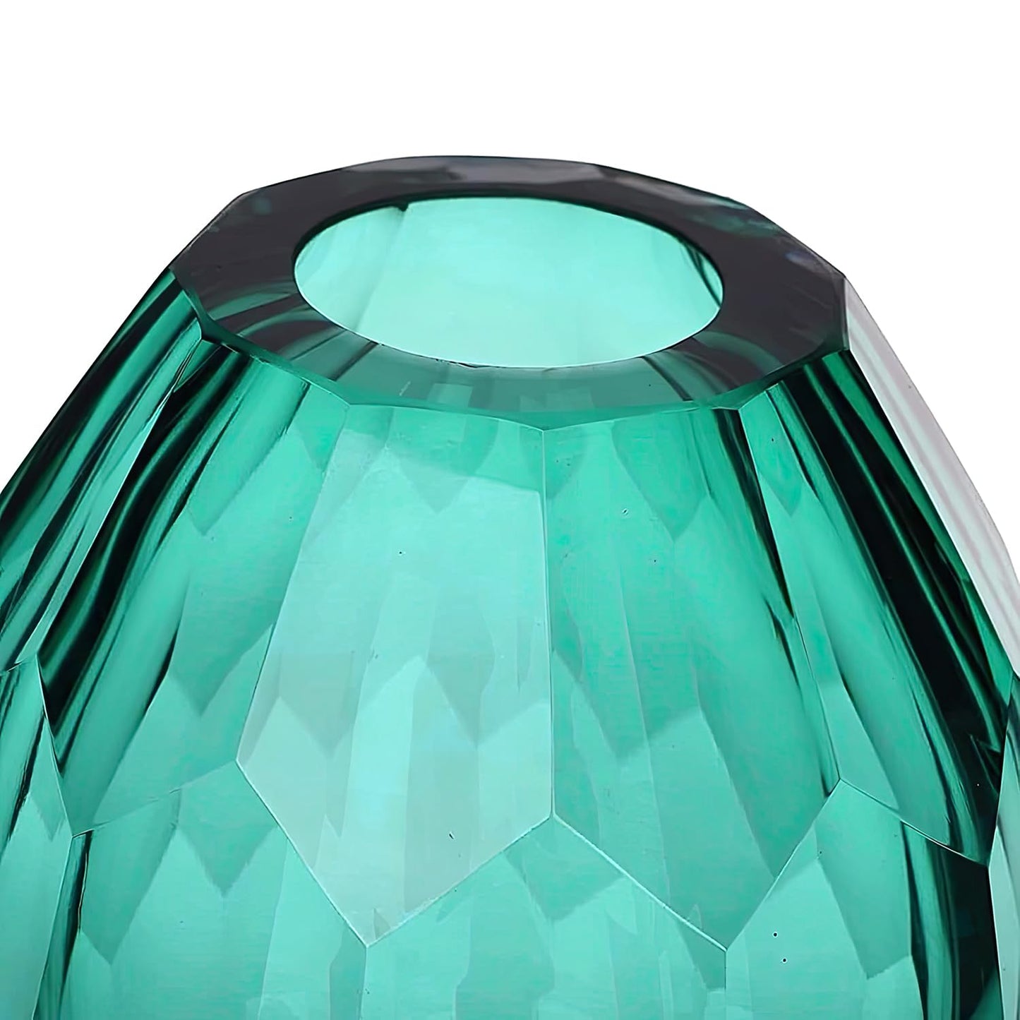 Glass Art vase,Unique Transparent vase,Modern Flower vases for Living Room,Wedding,Dining Table,Office Center Table Display Blue vases