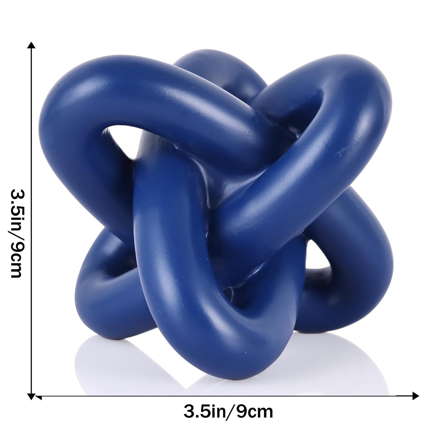 DOVDOV Blue Knot Sculpture, Three Knot Sculptures, Blue Home Decor Accents, Knot Sculptures for Rustic-Style Coffee Tables, Living Room Dining Tables, Entrance Hall Shelves, and Small Decorations.