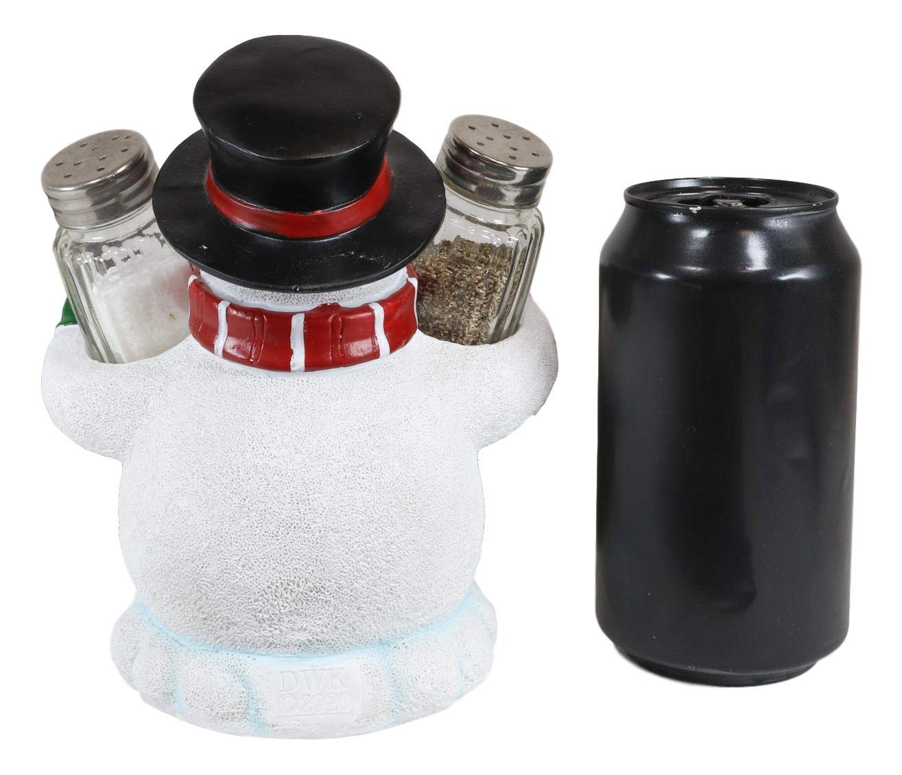 Ebros Gift Christmas Winter Santa's Frosty The Snowman With Black Top Hat Glass Salt And Pepper Shakers Holder Figurine Jolly Seasoning Festive Accent Kitchen Bar Decorative 6.5"H