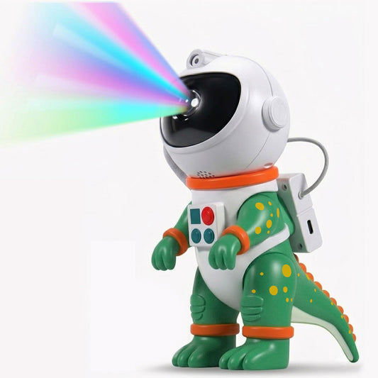 Galaxy Star Projection Night Light, Dinosaur Astronaut Space Projector with Timer, Remote Control, 8 Lighting Modes, Green Nebula Effects for Kids Room Ceiling Decor(Green)
