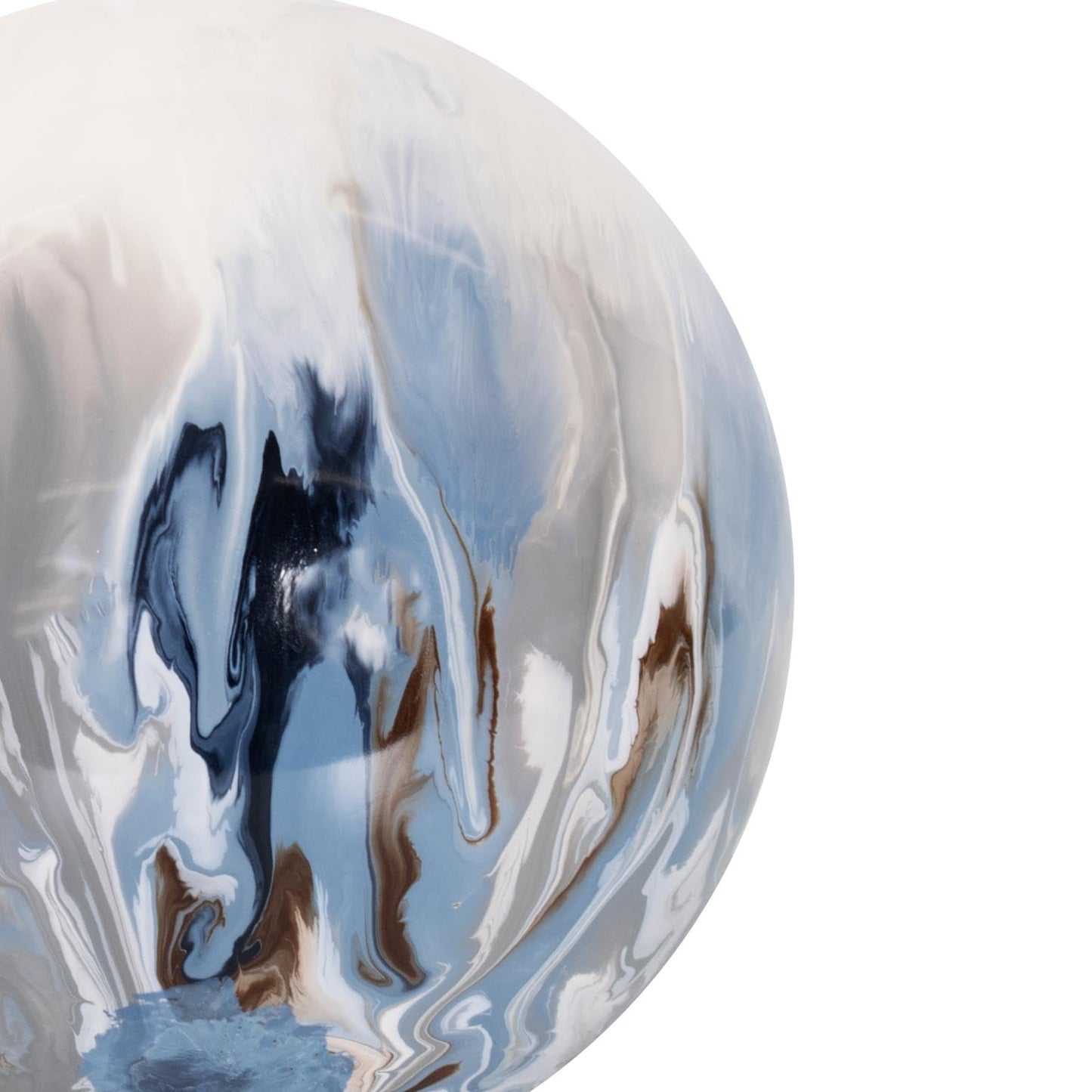 Howard Elliott Collection Aegean Blue Orbs- Medium Round Blue 4.3/4H X 4.3/4W X 4.3/4D