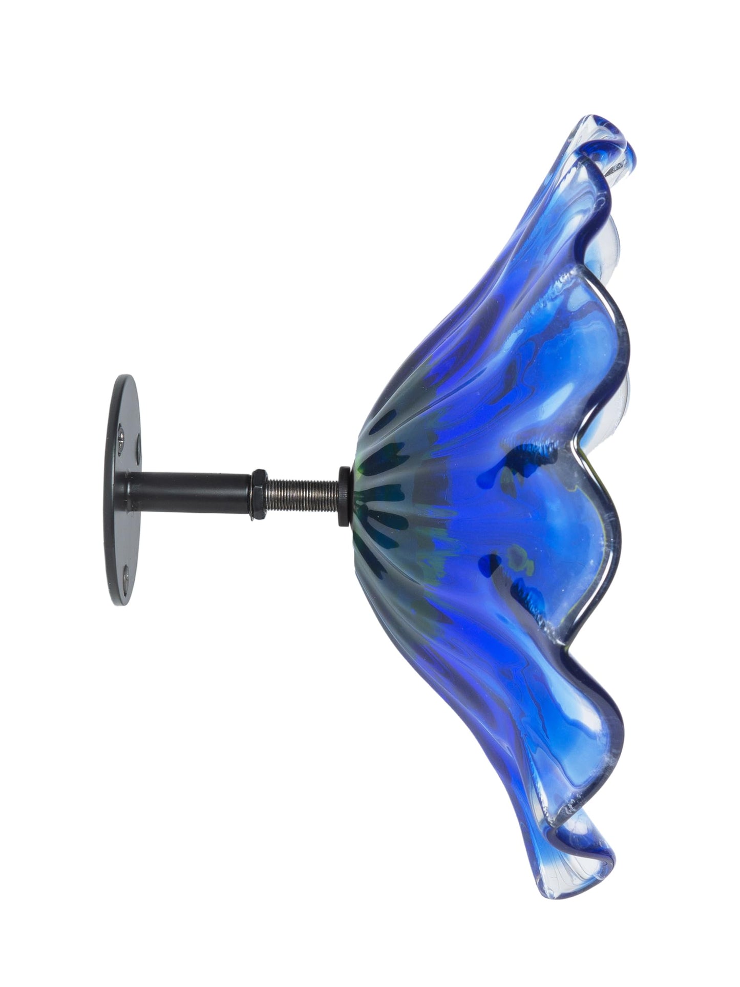Dale Tiffany AW23138-D9 Fiore Bloom Hand Blown Flower Art Glass with Wall Mounting Bracket, Blue, 9-Inch Diameter