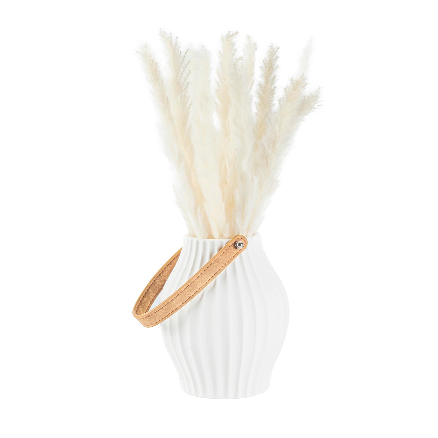Restaurantware-Table Art Decorative Lantern Vase, 1 Minimalist Style Vase - With Attached Handle, Modern, White Porcelain Vessel, Use Candles Or LED Lights, In Kitchen, Living Room, Office, And More