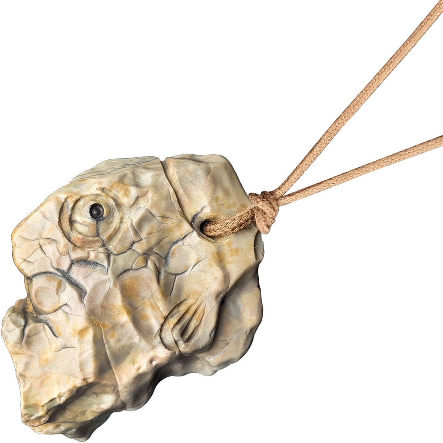 XIOFU Handmade Fish Ornament – Natural Stone Carving, Unique Gobi Desert Pebble Decor, Boho Home Accent, Gift for Nature Lovers (Each Piece One-of-a-Kind)