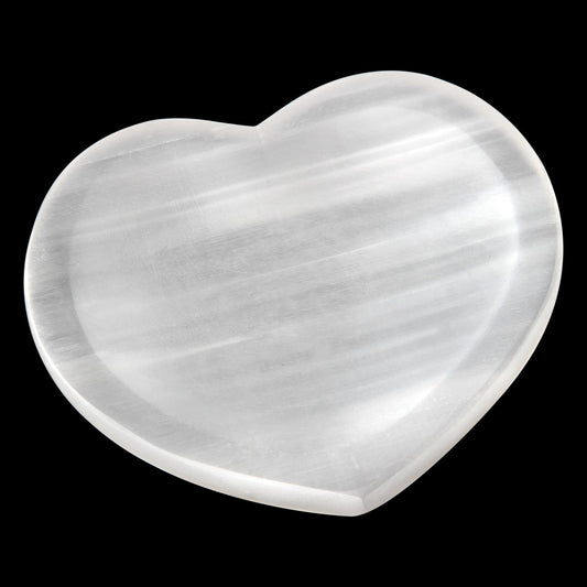 Orientrea Selenite Bowl – 3.9" Selenite Crystal Bowl Heart Shape for Energy Cleansing, Charging, Meditation, Home Decor & Healing Crystals, Crystals and Healing Stones