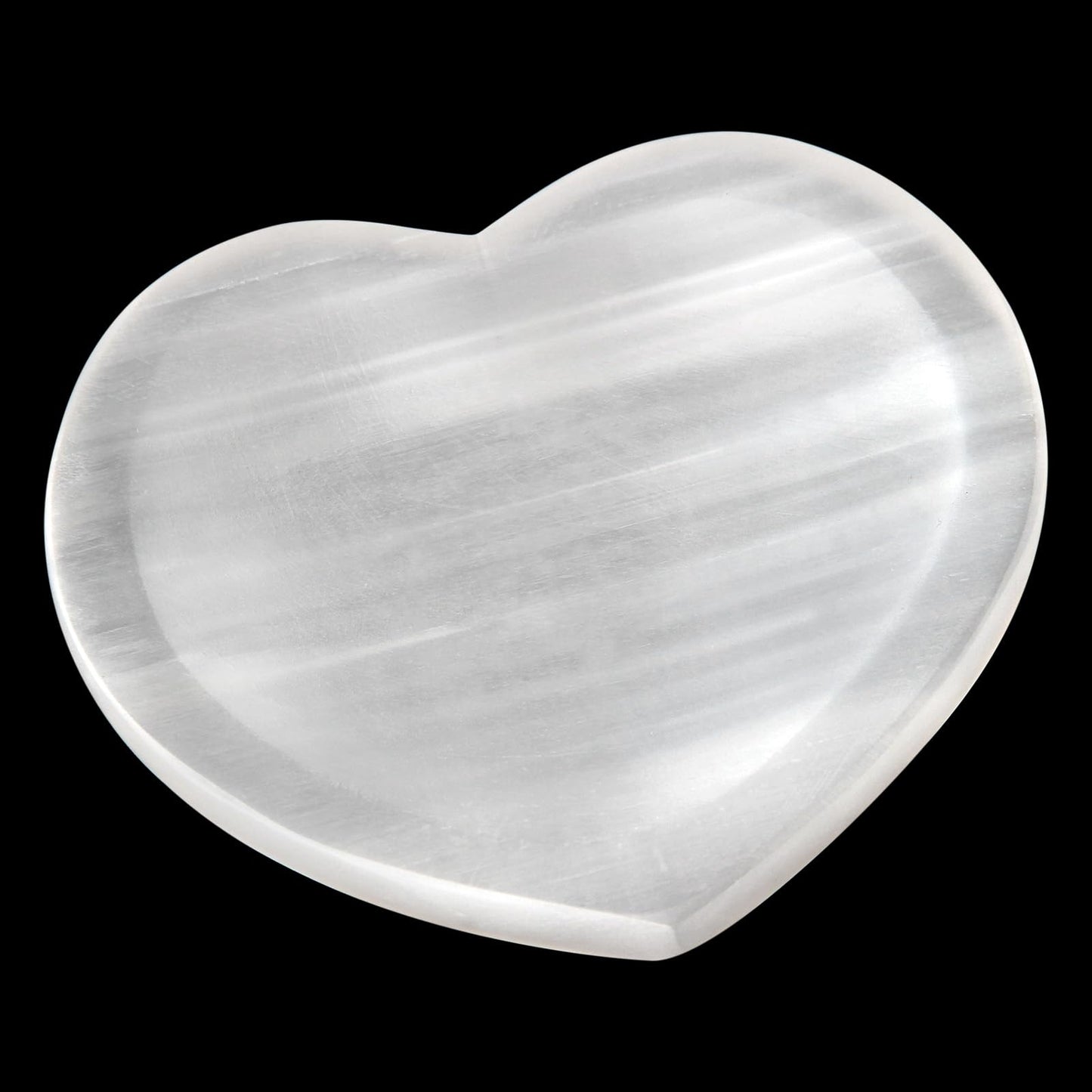 Orientrea Selenite Bowl – 3.9" Selenite Crystal Bowl Heart Shape for Energy Cleansing, Charging, Meditation, Home Decor & Healing Crystals, Crystals and Healing Stones