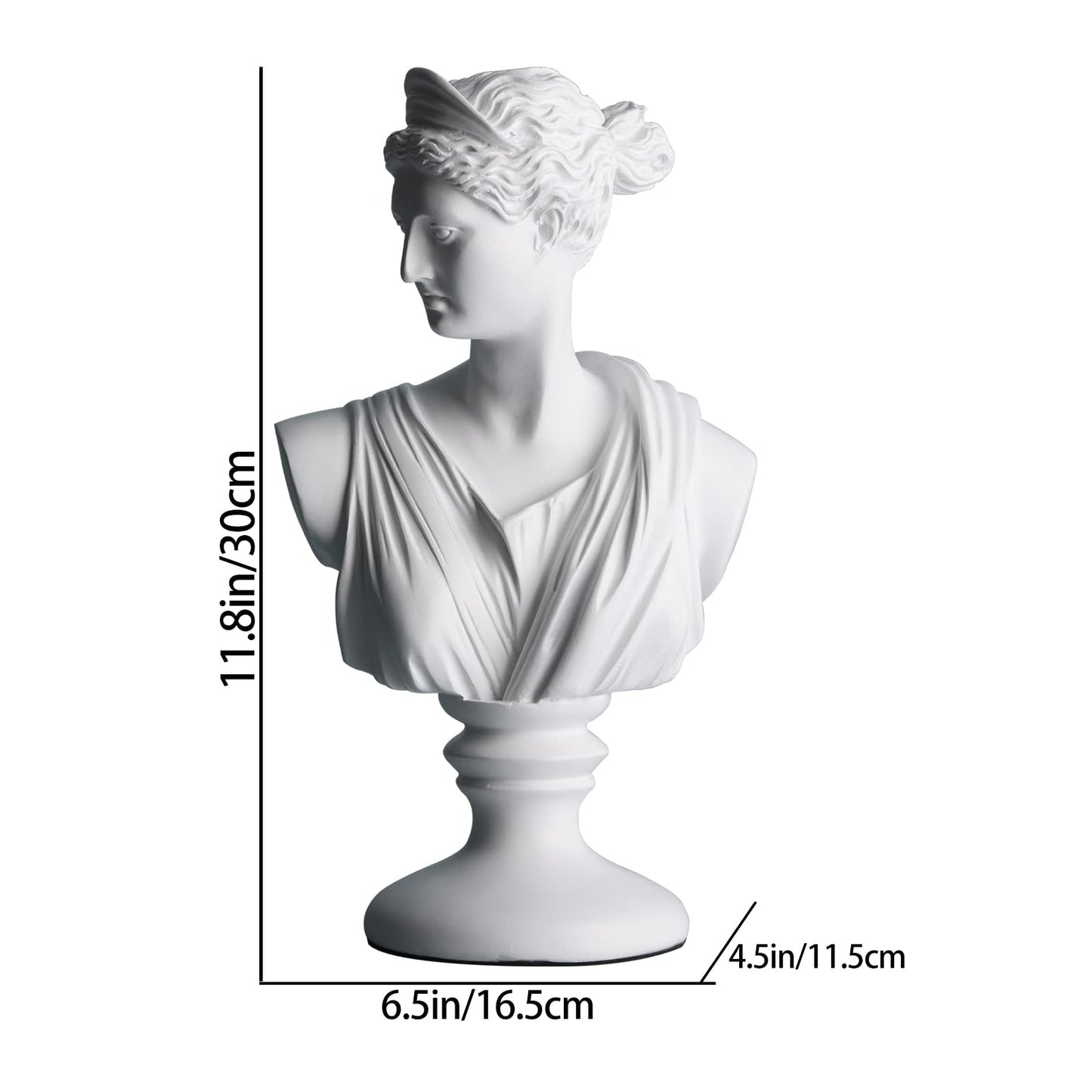 Greek Goddess Statue, Venus Plaster Statue Sculpture, Greek Mythology Sculpture for Home Decoration, Suitable for Living Room, Office, Home Decoration for Shelf