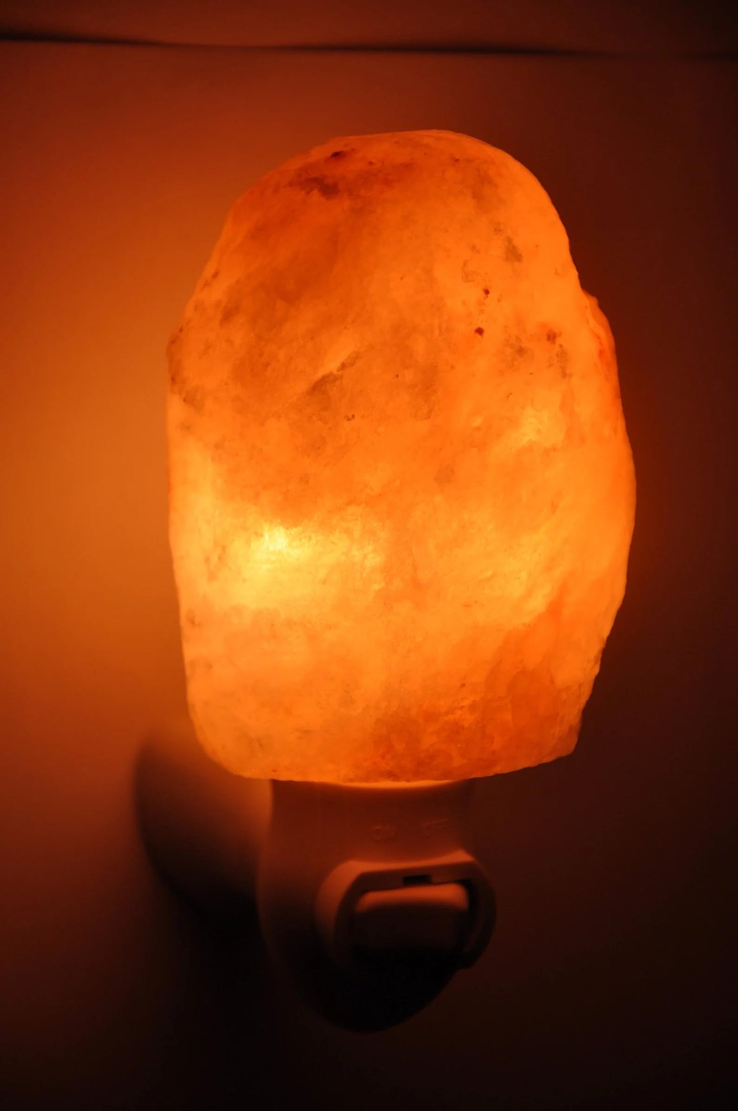 NatureBoost Himalayan Pink Salt Night Light – Natural Hand-Carved Crystal Rock Lamp Plug-in | Soothing Glow for Bedroom, Hallway, Bathroom | Includes Bulb | Unique Gift for Home & Wellness 1 Pack