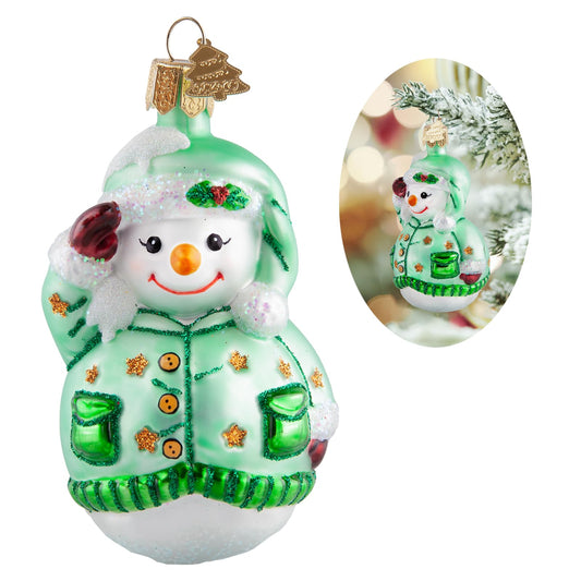HZYC Snowman Christmas Ornaments,Blown Glass Ornaments for Christmas Tree