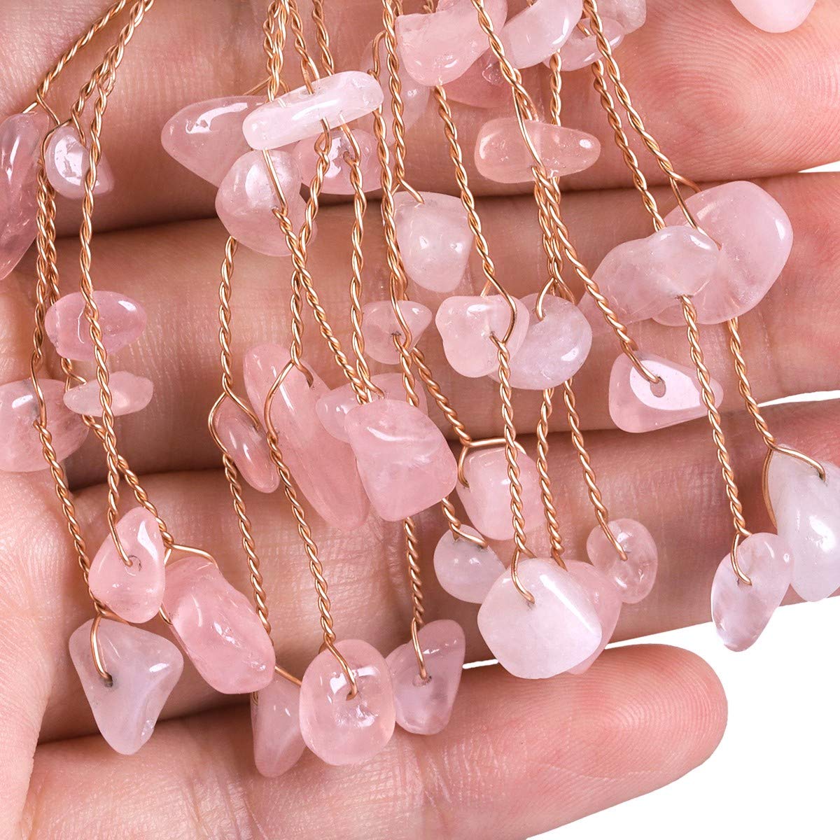 Rockcloud Handmade Rose Quartz Crystal Tree for Home Office Decor 3.5-4.5"