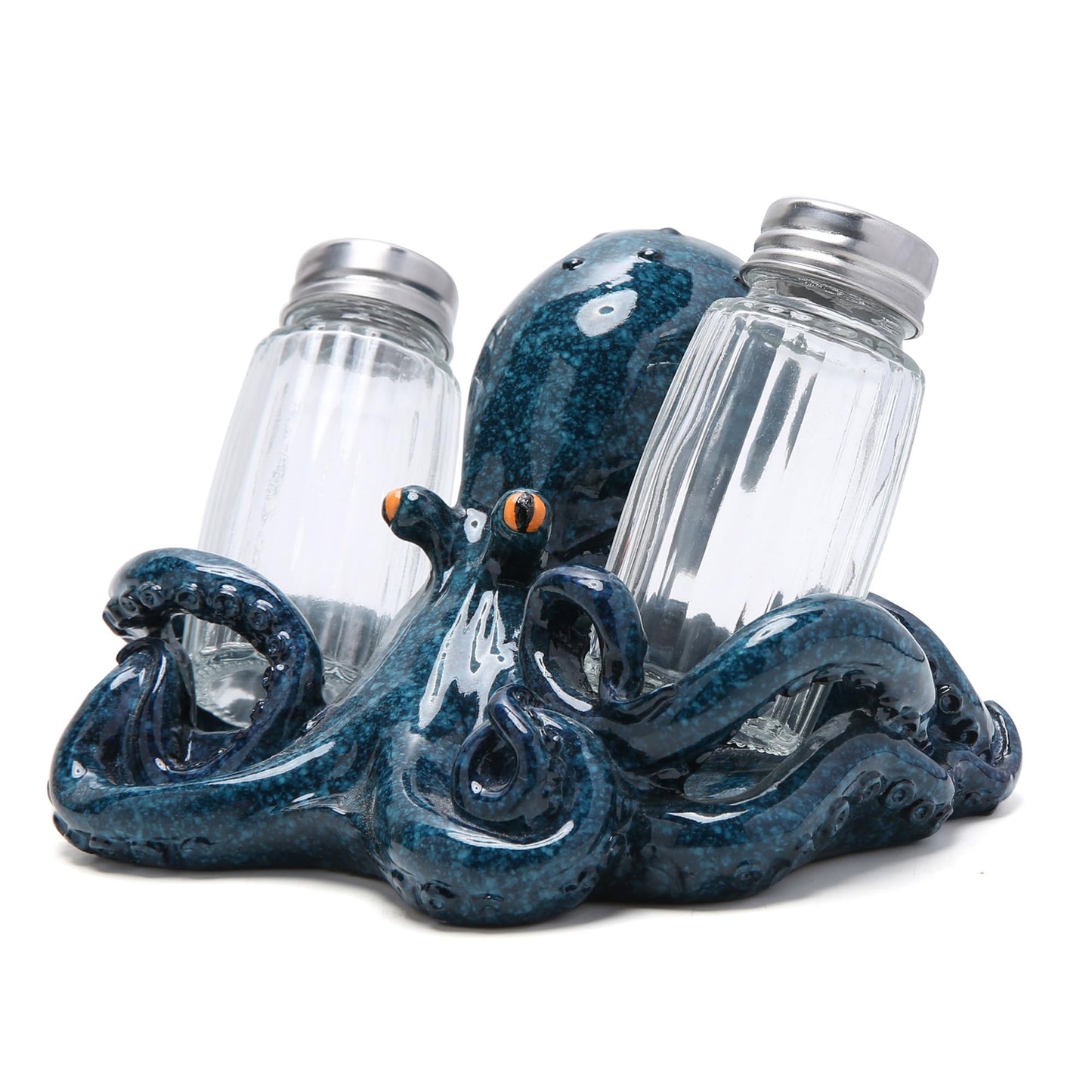 Hodao Octopus With Salt and Pepper Shaker Figurines Decorations For Beach Bar or Tropical Kitchen Decor Table Decorations By Home Gifts (Octopus)