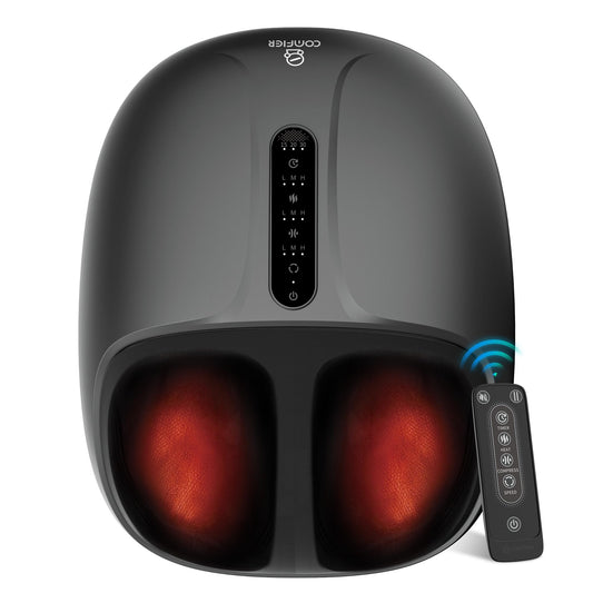 COMFIER Large Shiatsu Foot Massager with Heat,Size Up to 15",FSA Eligible Items & HSA Store,Electric Feet Massager for Plantar Fasciitis,Neuropathy,Foot Warmer,Father‘s Day Gift for Dad