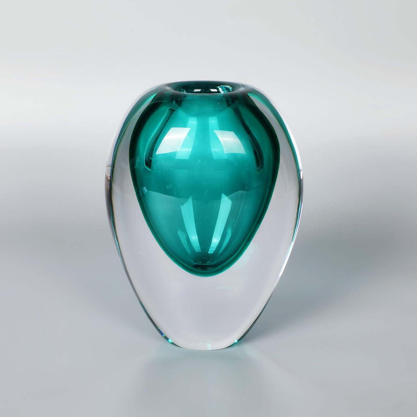 Blue Blown Glass Bubble Vase Collection Modern Art Flower Vase Decoration for Home Decor Living Room Centerpiece Art Vase Decor Room,Living Room,Library,Office（L）