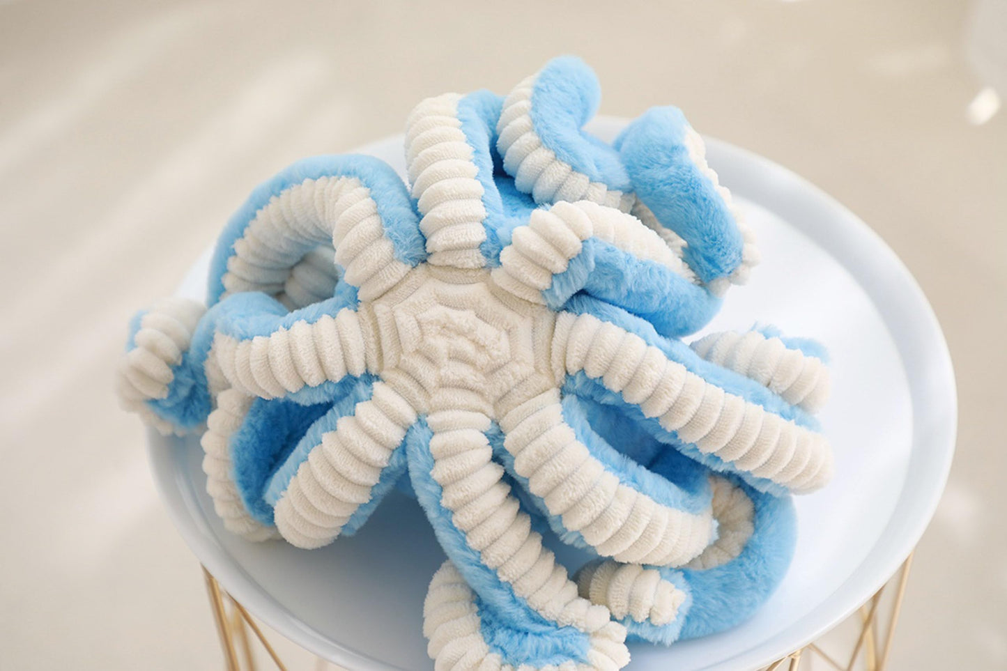 Maxpetus Cute Plush Octopus Stuffed Toy Pillow - Soft Kids' Cushion for Toddler Bed & Playroom，Soft Marine Animal Decorations (Light Pink, 15.7 inch)