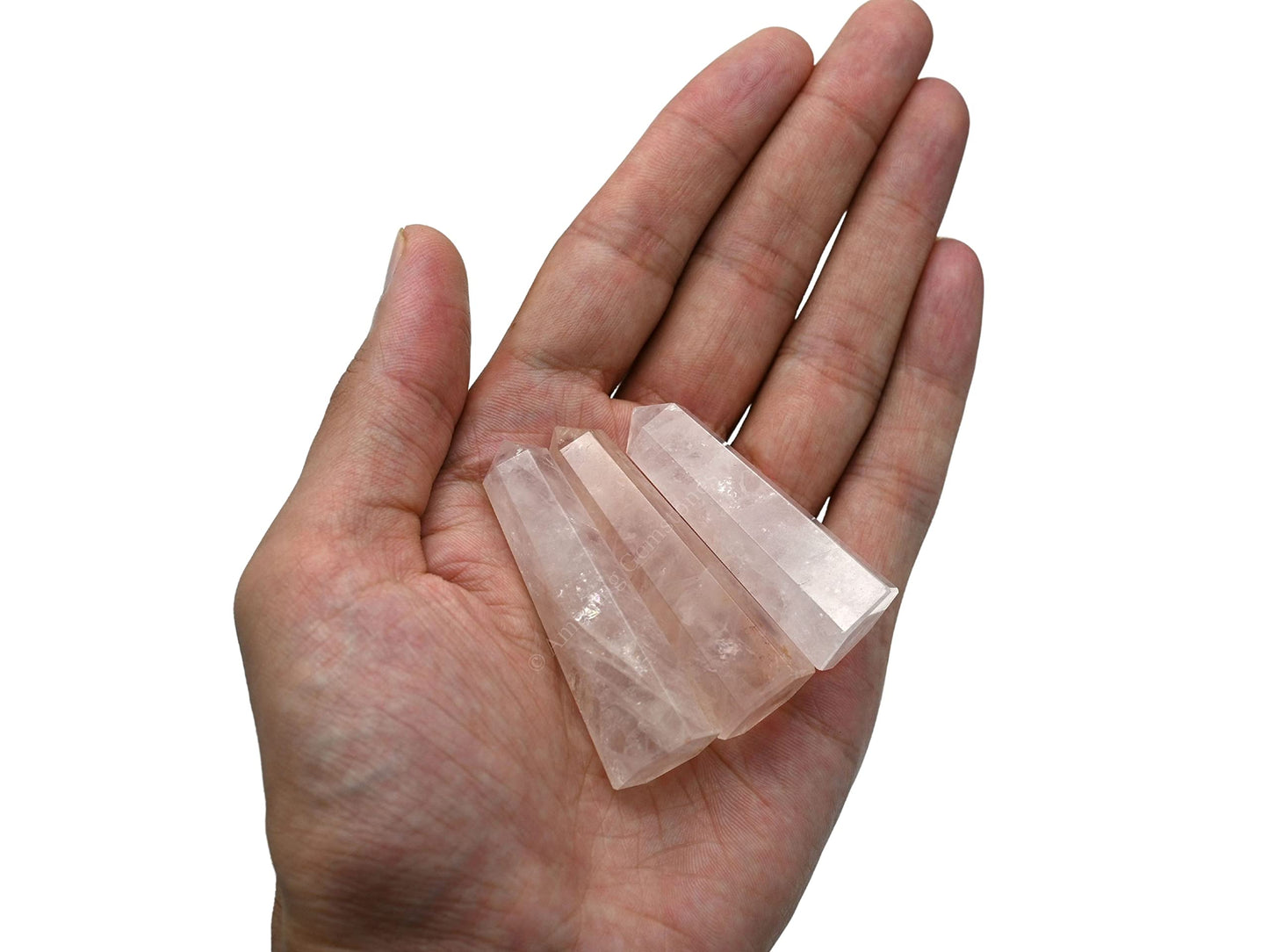Amazing Gemstone Rose Quartz Crystal Towers - Natural Healing Crystal Point Obelisk for Reiki Healing and Crystal Grid (2" to 3" INCH)