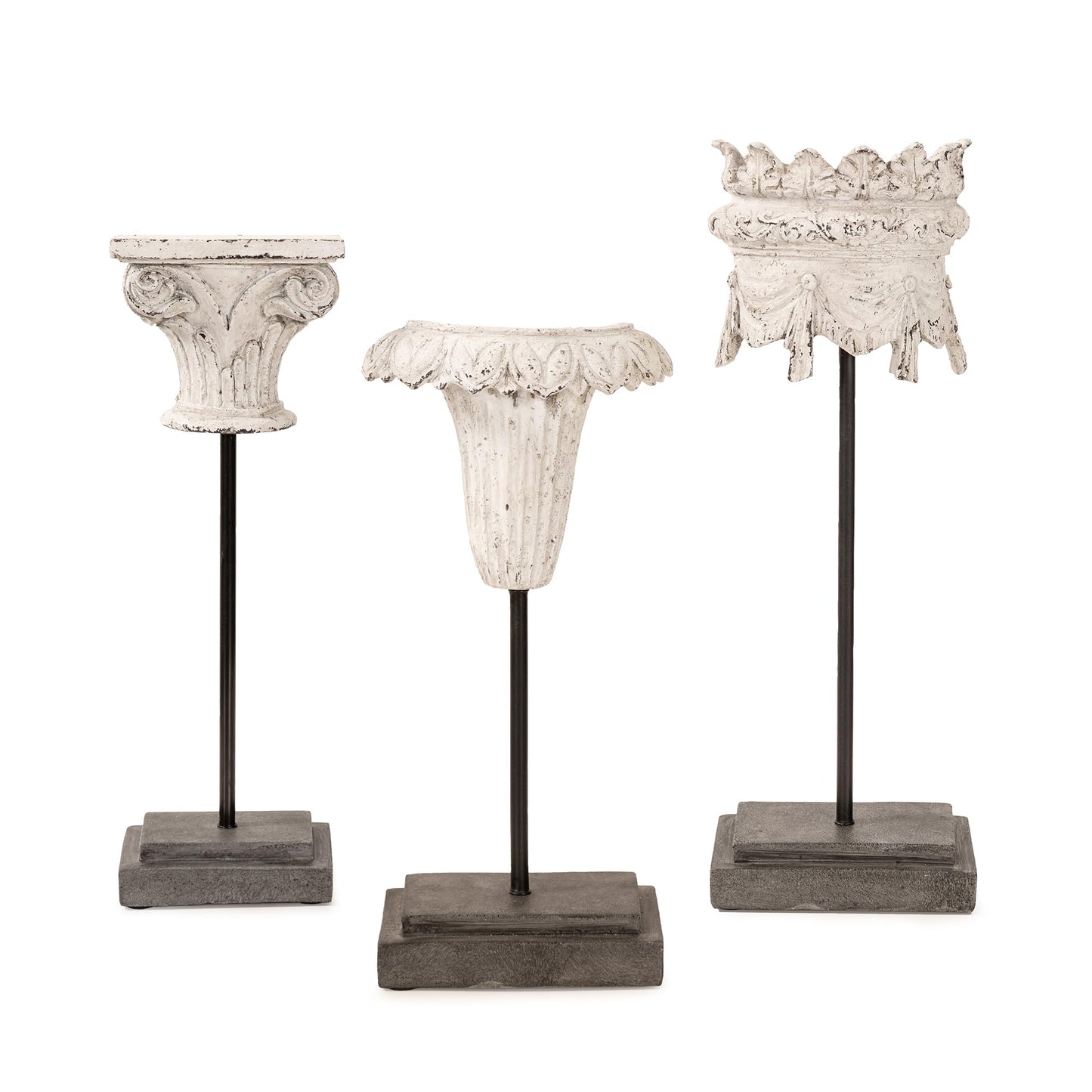 Howard Elliott Collection Artefatto III Sculpture for Home and Garden Decor, Decorative Ancient Ruin Architectural Resin Statue Figurine for Tabletop, Bookshelves and Home Decor, 3.5 x 5 x 12 Inch