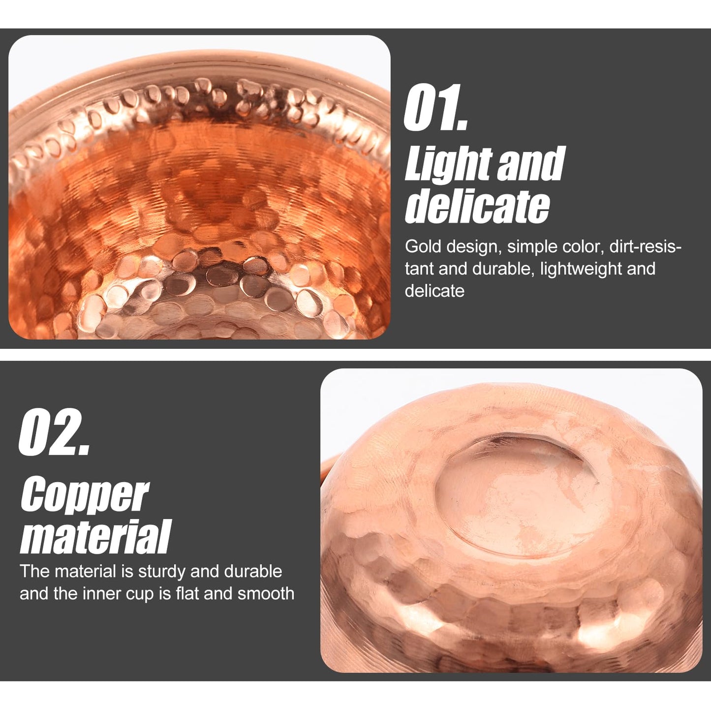 AOKWAWALIY 2pcs Buddhist Cup Copper Offering Bowl Home Decorative Bowl Holy Water Cup Hammered Meditation Dollhouse Decorations Holds Incense Offerings Healing Crystals Water