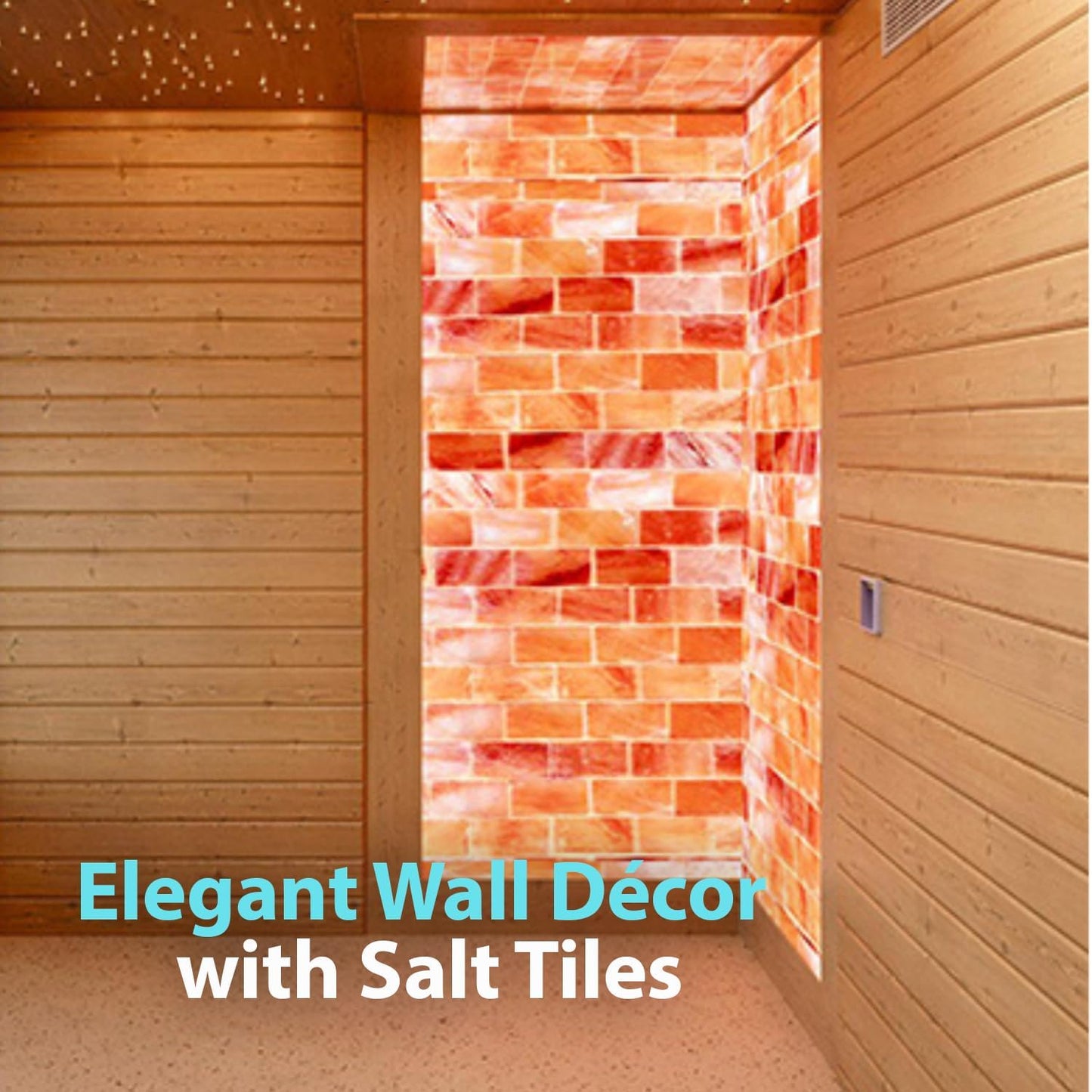 ZK Himalayan Salt Tiles 8x4x1 for Spa, Sauna- Pack of 4 Salt Bricks for Building Salt Wall, Natural Himalayan Pink Salt Block and Home Décor and Dye Project
