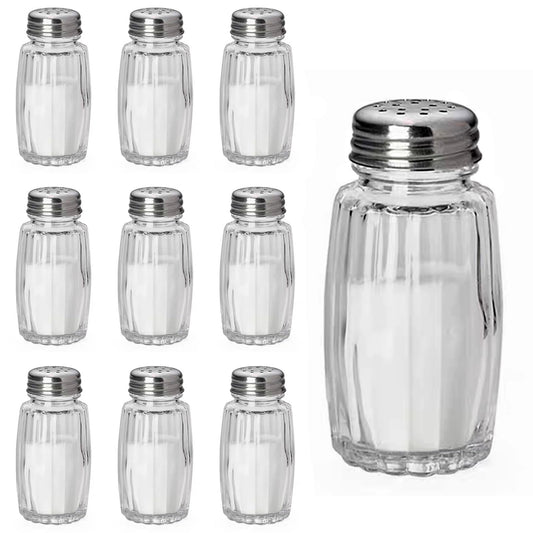 10pcs Salt and Pepper Shakers, Salt Pepper Shakers, Salt and Pepper Shakers Set, Small Glass Salt Shaker Bottle for Kitchen