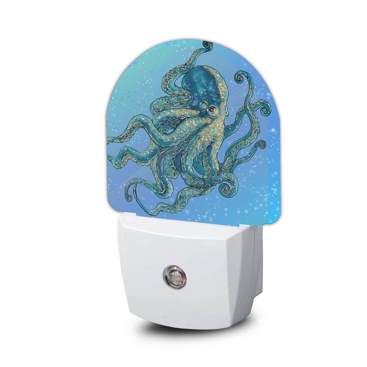 ZTHLL Blue Octopus Night Light, Night Light Plug into Wall with Dusk to Dawn Sensor, LED Lamp Energy Saving Lights for Men Women Boys Girls,Lamp for Bedroom Bathroom Hallway
