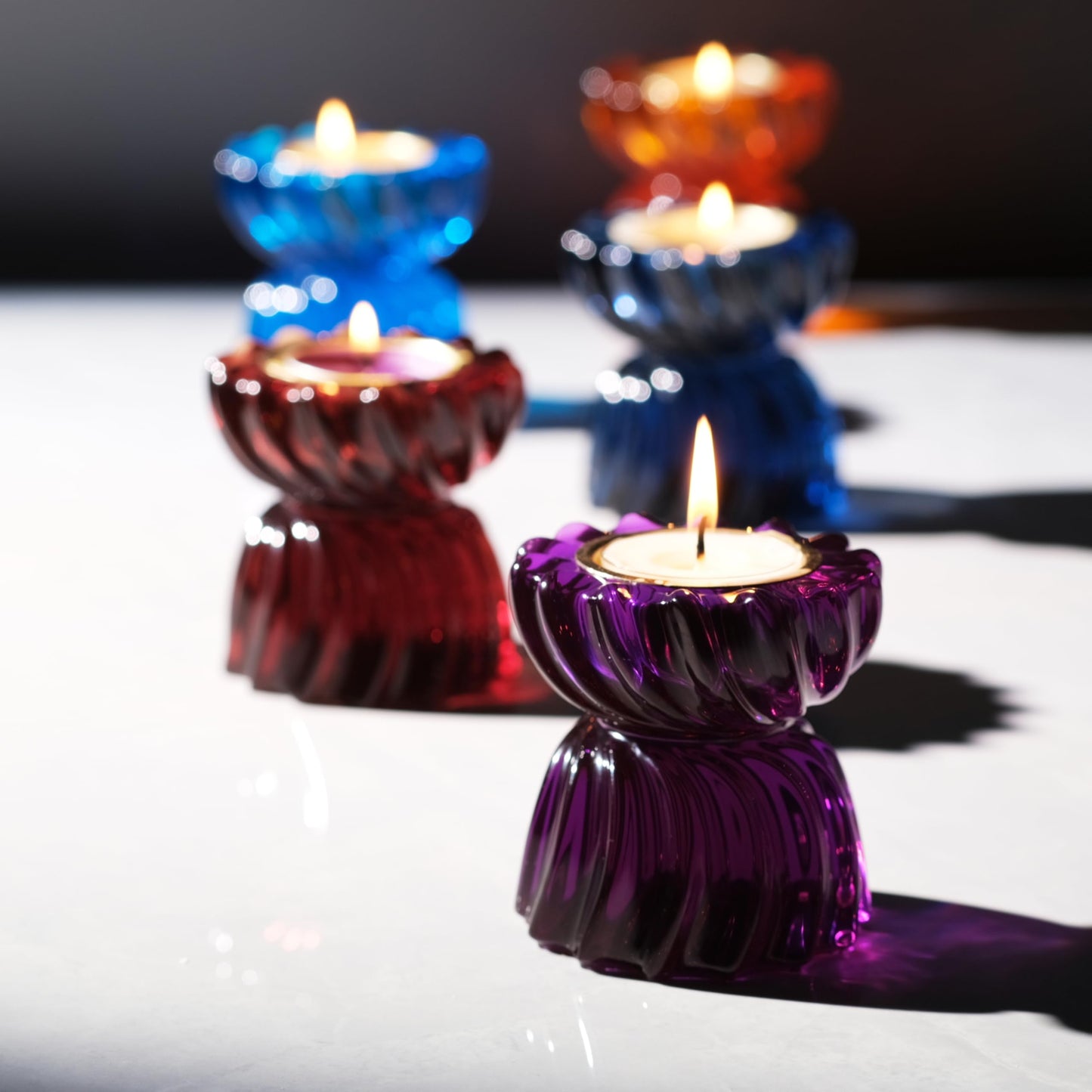 ICNBUYS Twizzle Twist Tealight Holder, Decorative Tealight Candle Holder for Table Display, Romantic Decoration, Unique Home Décor Aesthetic, Housewarming Gift, Spiral Sculpture Diwali Tea Light Stand