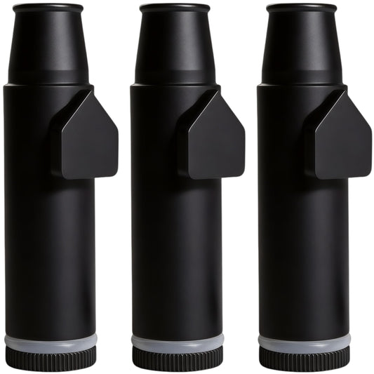 OakMsOik Metal Ieak-proof Bottle (2nd Generation Upgrade Version) (Black）Portable Pepper Shaker (3 pack)