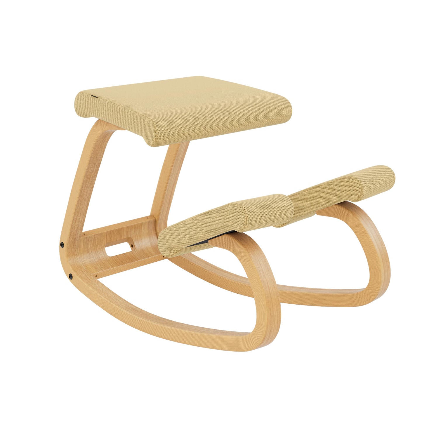 Varier Variable Light Brown/Yellow Tonal Ergonomic Office Kneeling Chair for Desk – Back Pain Relief, Rocking Seat for Home, Study & Posture Support – 10 Year Manufacturer Warranty