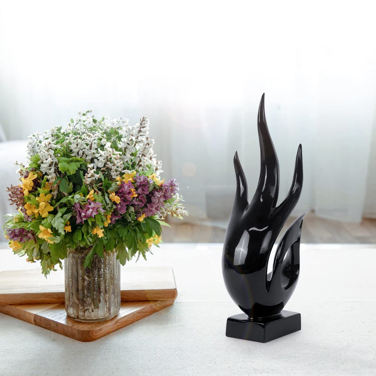 DreamsEden Home Decor Modern Sculpture, Resin Art Tabletop Shelf Decoration Accent Ornament for Living Room Entry Table Dining Desk Office Bookshelf
