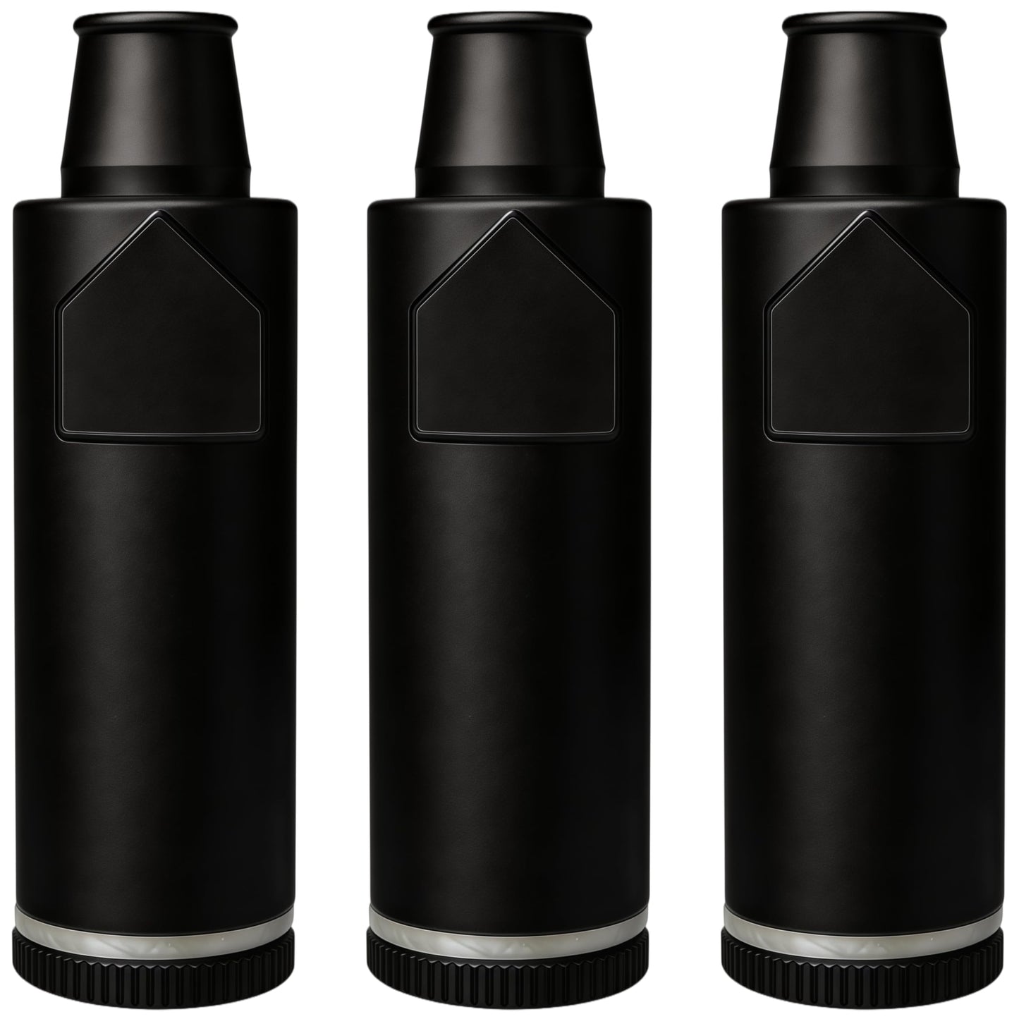 OakMsOik Metal Ieak-proof Bottle (3nd Generation Upgrade Version) (Black）Pepper Shaker (3 pack)