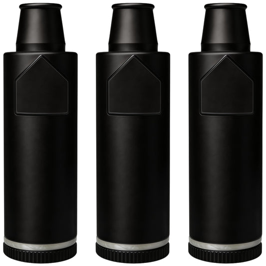 OakMsOik Metal Ieak-proof Bottle (3nd Generation Upgrade Version) (Black）Pepper Shaker (3 pack)