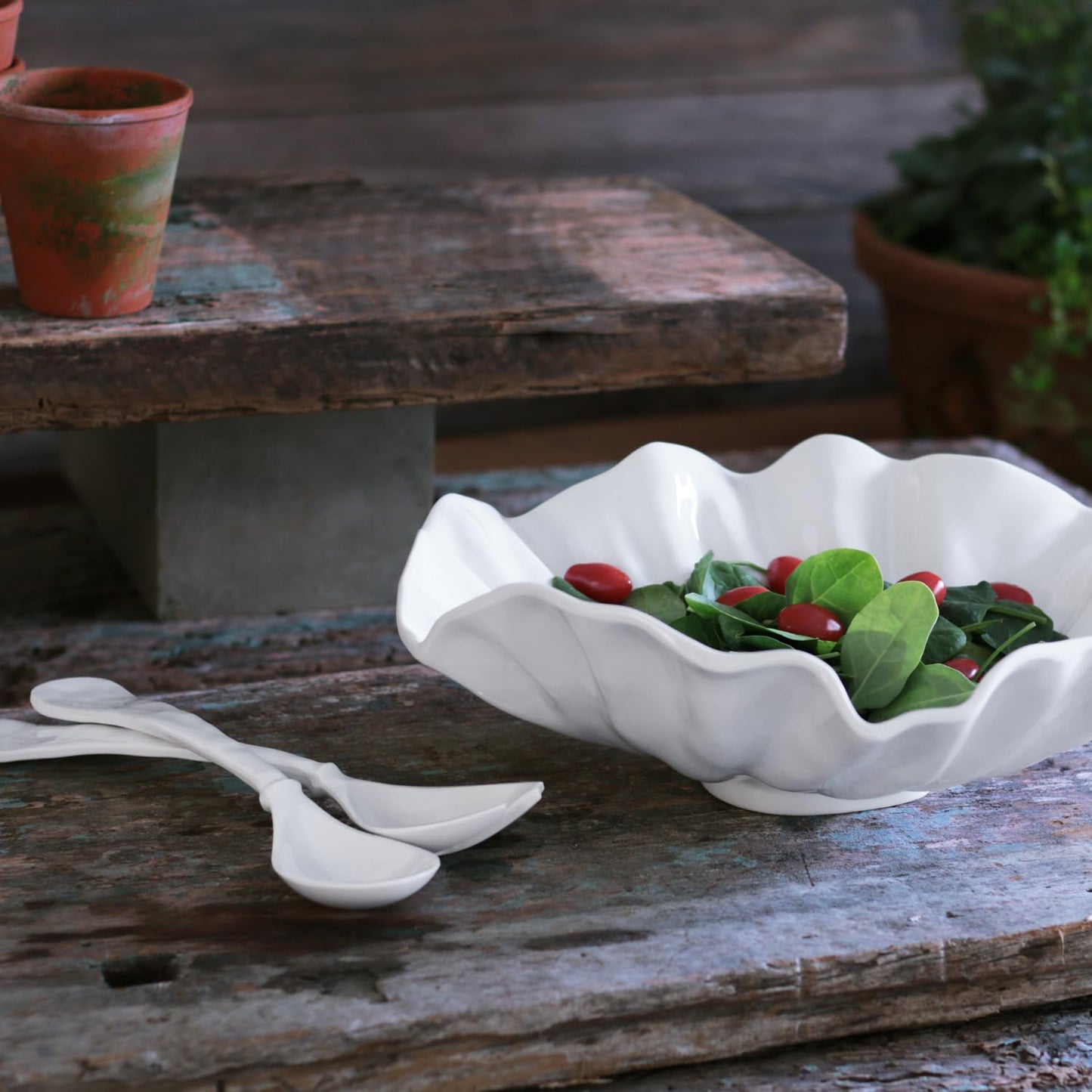 Beatriz Ball VIDA Bloom Large Melamine Bowl (White)