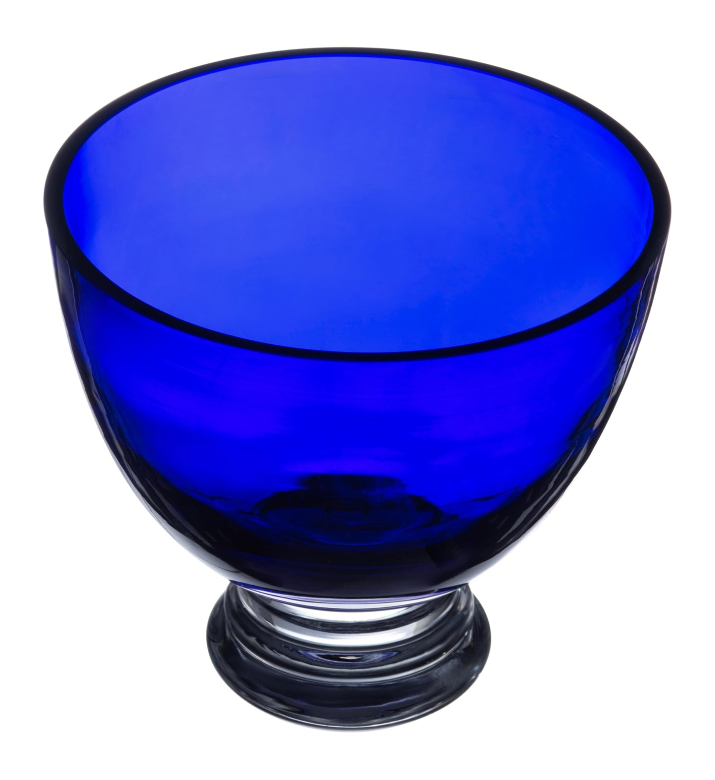 Barski Handmade Glass Round Footed Bowl, Cobalt, 8.5" D (8.5 Inches Diameter),Made in Europe