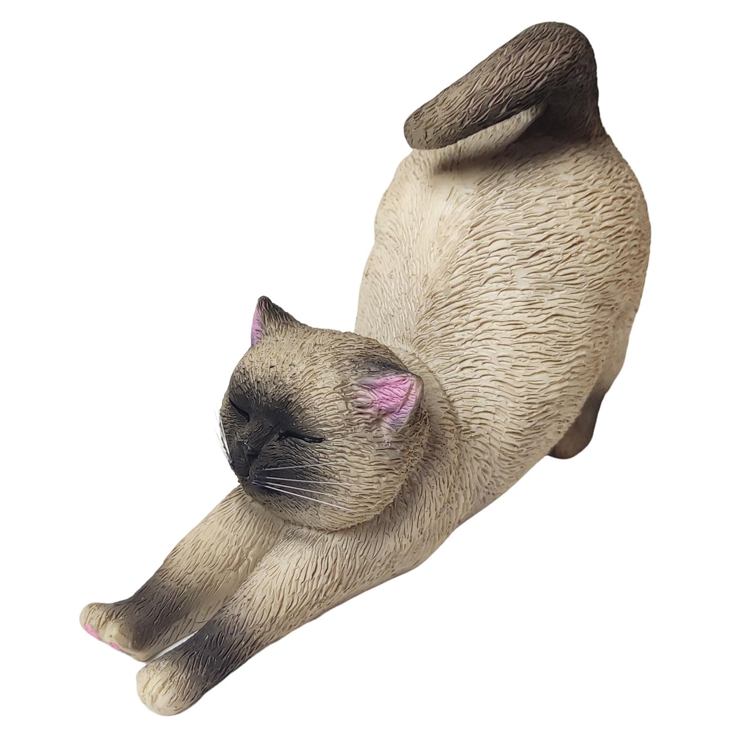 Hikiwin Stretching Cat Figurine, Resin Cat Decor Statue for Home, Shelf, Office Desk, Living Room Decorations, Cute Cat Decor Gifts for Cat Lovers Women Men, 1 Piece