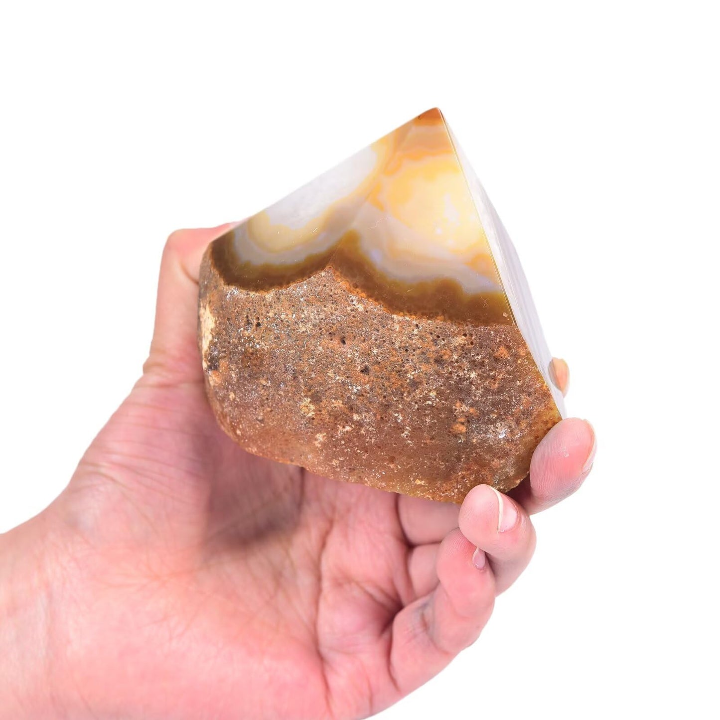 CNYANFEI Natural Agate Stone Wand Irregular Crystal Column Agate Tower 0.6-1.1 Lbs for Meditation Reiki Home Decor