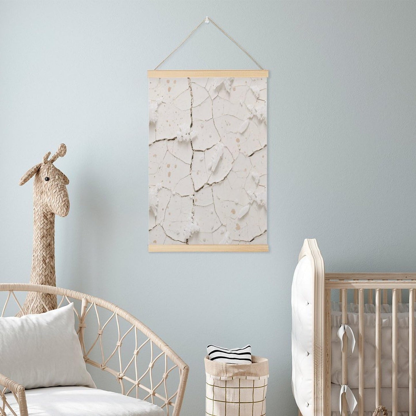 Gypsum Salt Crystals Magnetic Poster Hanger Frame, Wood Wooden Magnet Hanging, Magnetic Poster Frame for Photo Picutre Canvas Artwork Art Print Wall Hanging