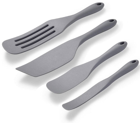 Tongjude Silicone Spurtle Set, Silicone Spatula Set, Heat Resistant Cooking Utensil for Nonstick Cookware, Serving，Baking, Whisking, Smashing, Scooping, Spreading, 4 Piece