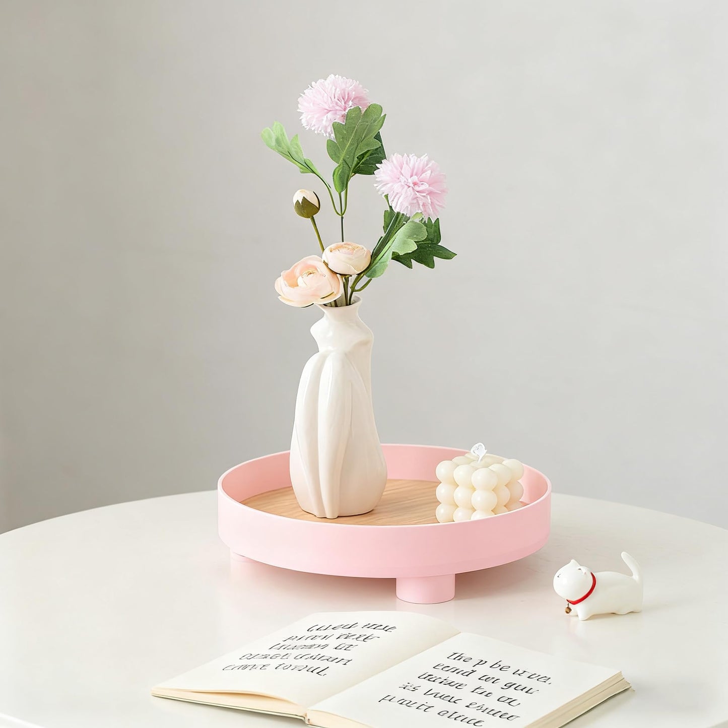 Abstract Body Shaped Ceramic Vase, Artistic White Ceramic Flower Vase for Home Decor, Table Centerpiece, Modern Aesthetic, Sitting Posture 8.27'' H