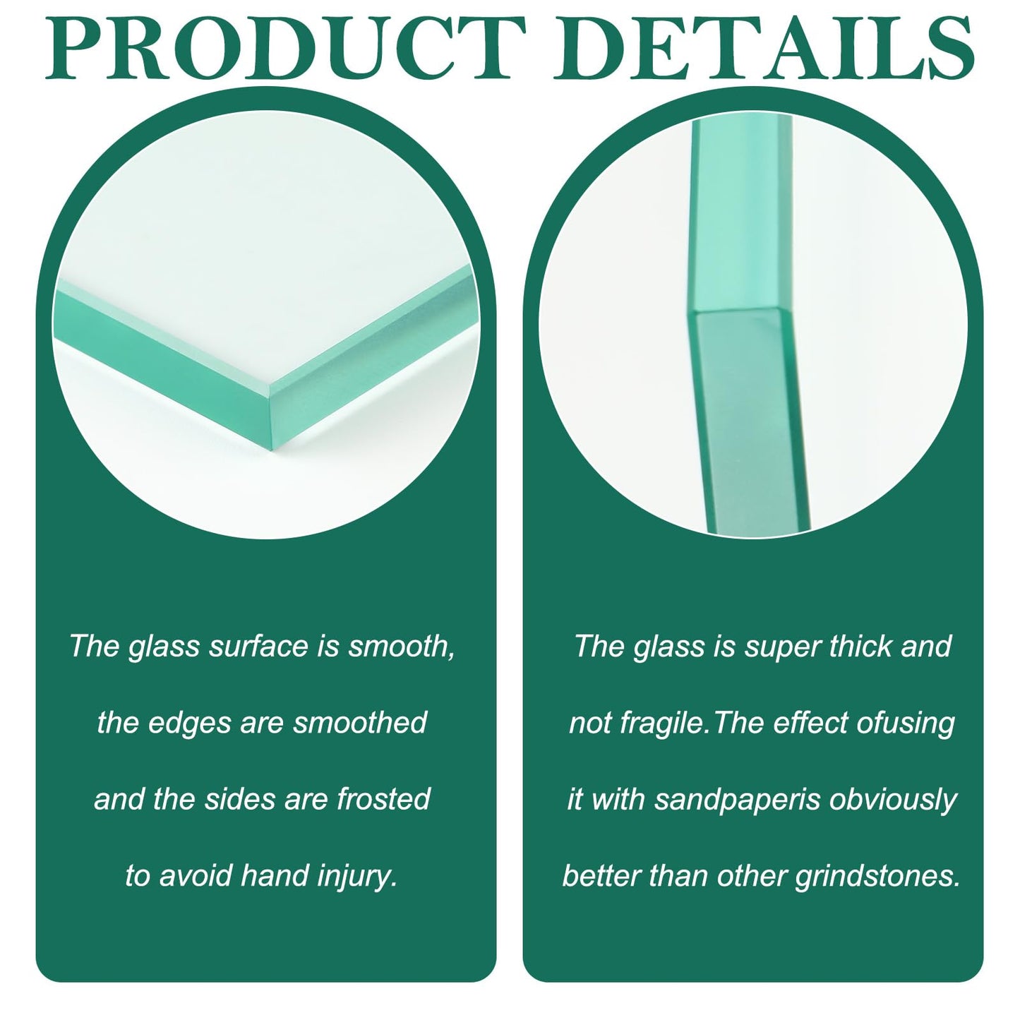 Singhoow 2 Pcs Flat Float Plate Glass 5-1/8in W x 11-7/8in L x 8mm T with 2 Pcs Anti-slip Mats Lapping Plate for Scary Sharp Sharpening System Carving Knives Grinding Polishing Tool