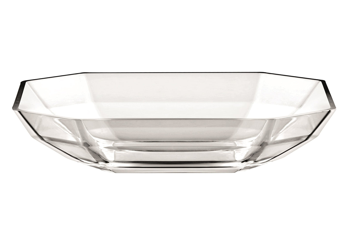 Barski - European Glass - Set of 6 - Salad - Dessert - Octagon Plates - Each Plate is 7.5" Diameter - Made in Europe