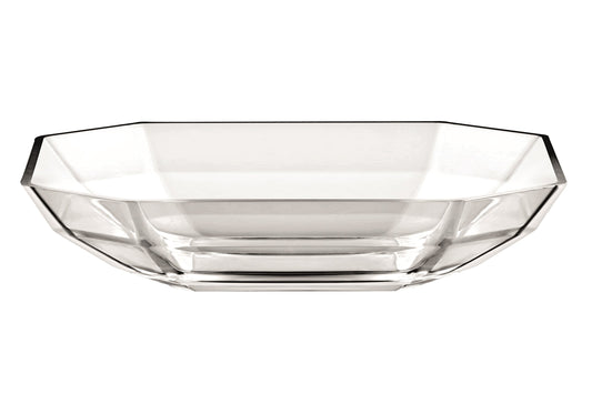 Barski - European Glass - Set of 6 - Salad - Dessert - Octagon Plates - Each Plate is 7.5" Diameter - Made in Europe