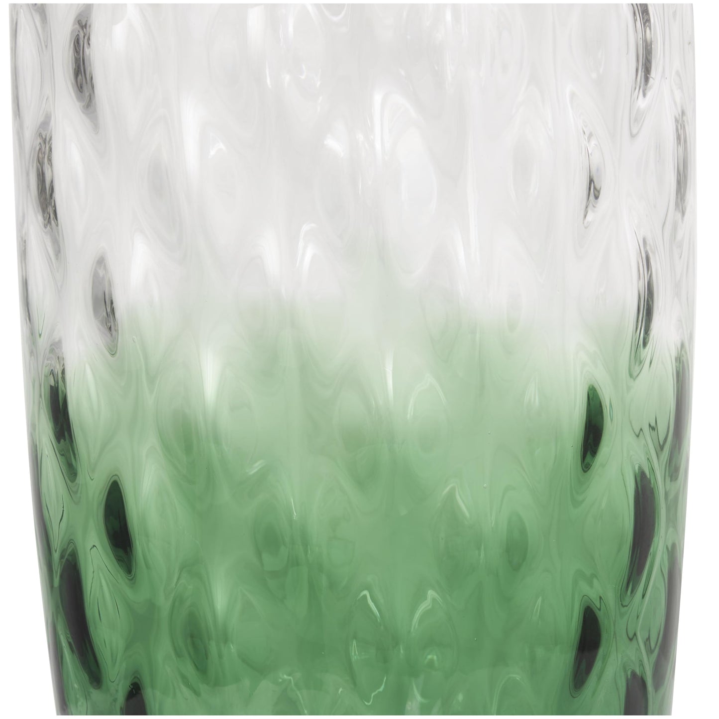 Deco 79 Glass Handmade Decorative Vase Ombre Centerpiece Vase, Flower Vase for Home Decoration 9" x 9" x 20", Green