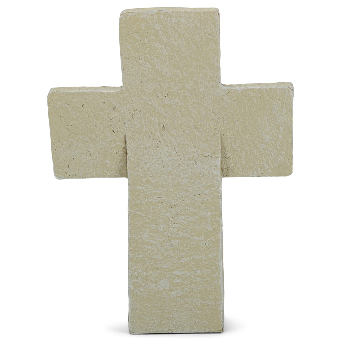 Lighthouse Christian Products Serenity Prayer Bar Cross Classic White 4 x 6 Cast Stone Decorative Sign