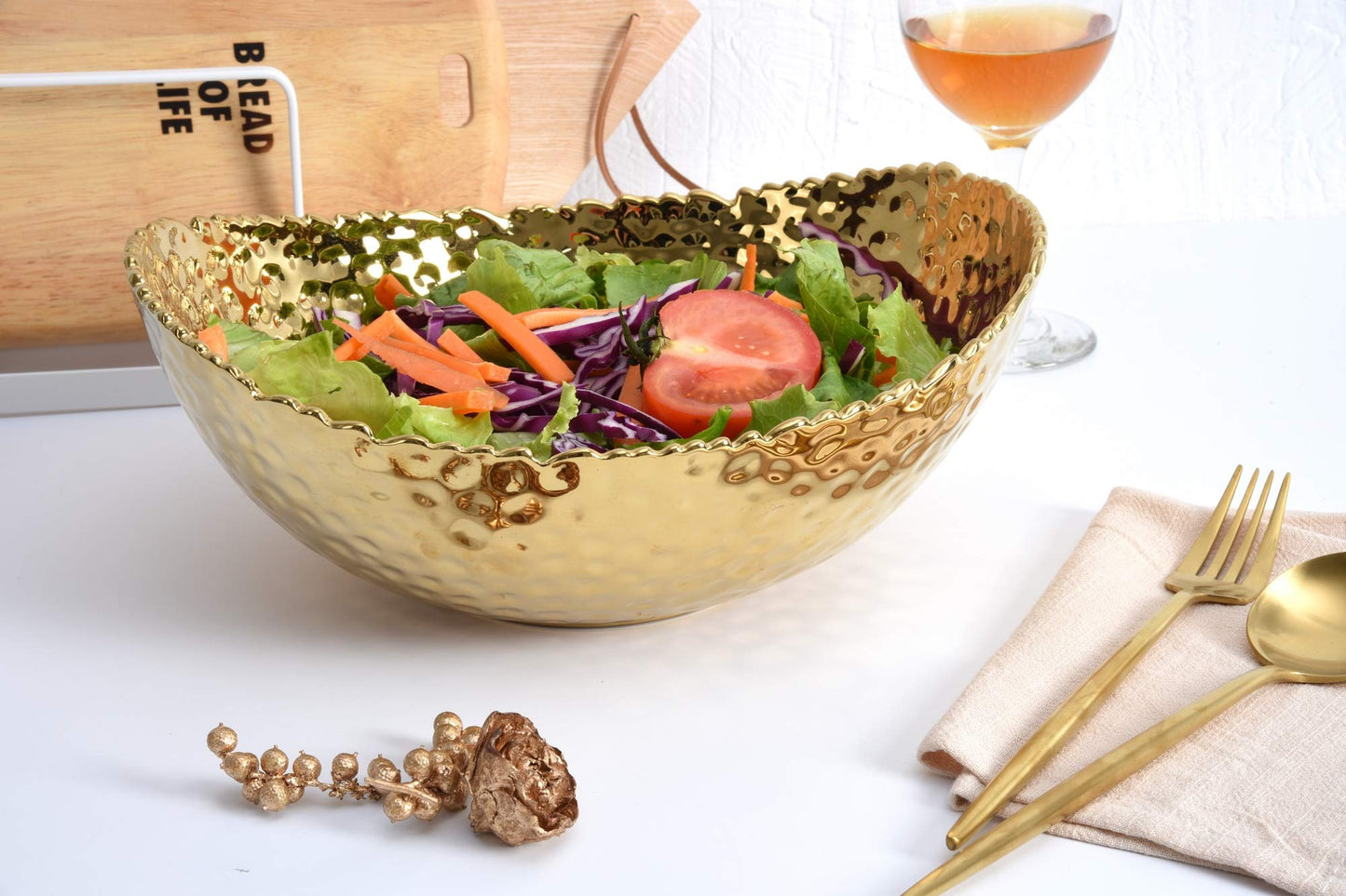Pampa Bay Milennium Large Oval Bowl, 9-inches, Gold