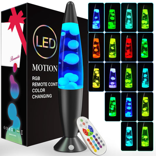 AONESY 16 Inch Liquid Motion Lamp RGB Remote - Color Changing Wax Light for Living Room Statement, Soothing Sensory Lamp for Bedroom Ambiance, Relaxation Gift for Creative Minds & Home Office