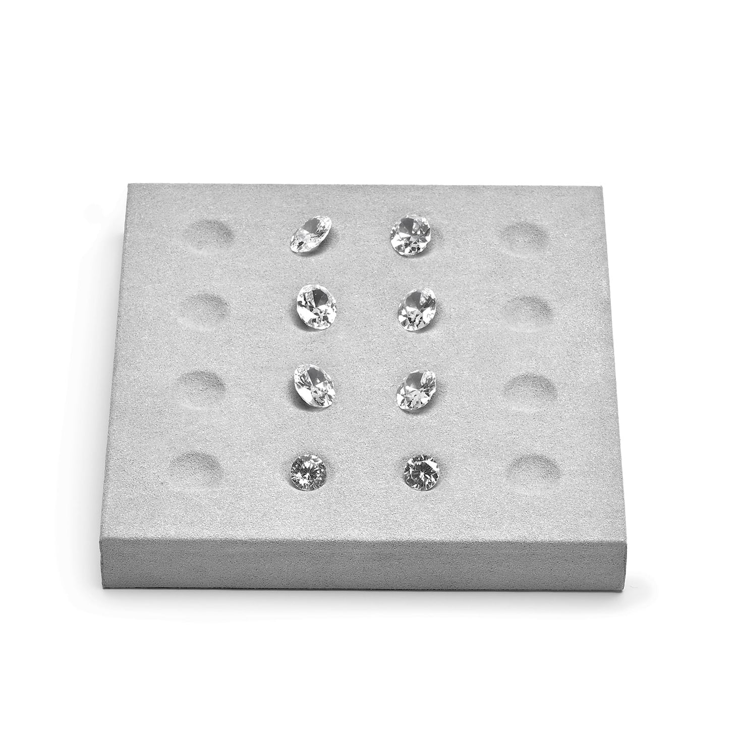 Oirlv Microfiber Diamonds Gemstones Jewelry Display Organize Tray Multi-Compartment Modular Jewelry Crystal Beads Holder