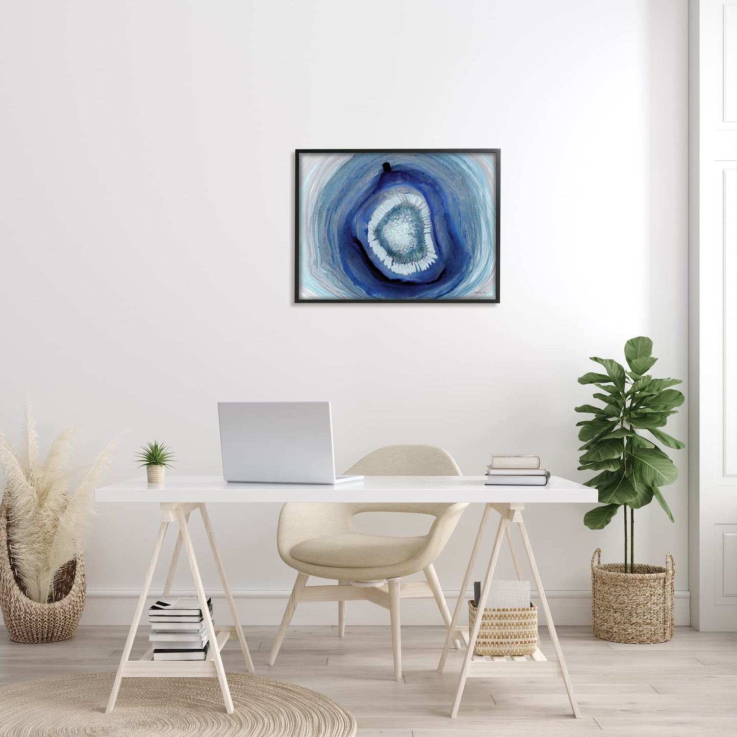 Stupell Industries Deep Blue Water Layers Abstract Modern Painting