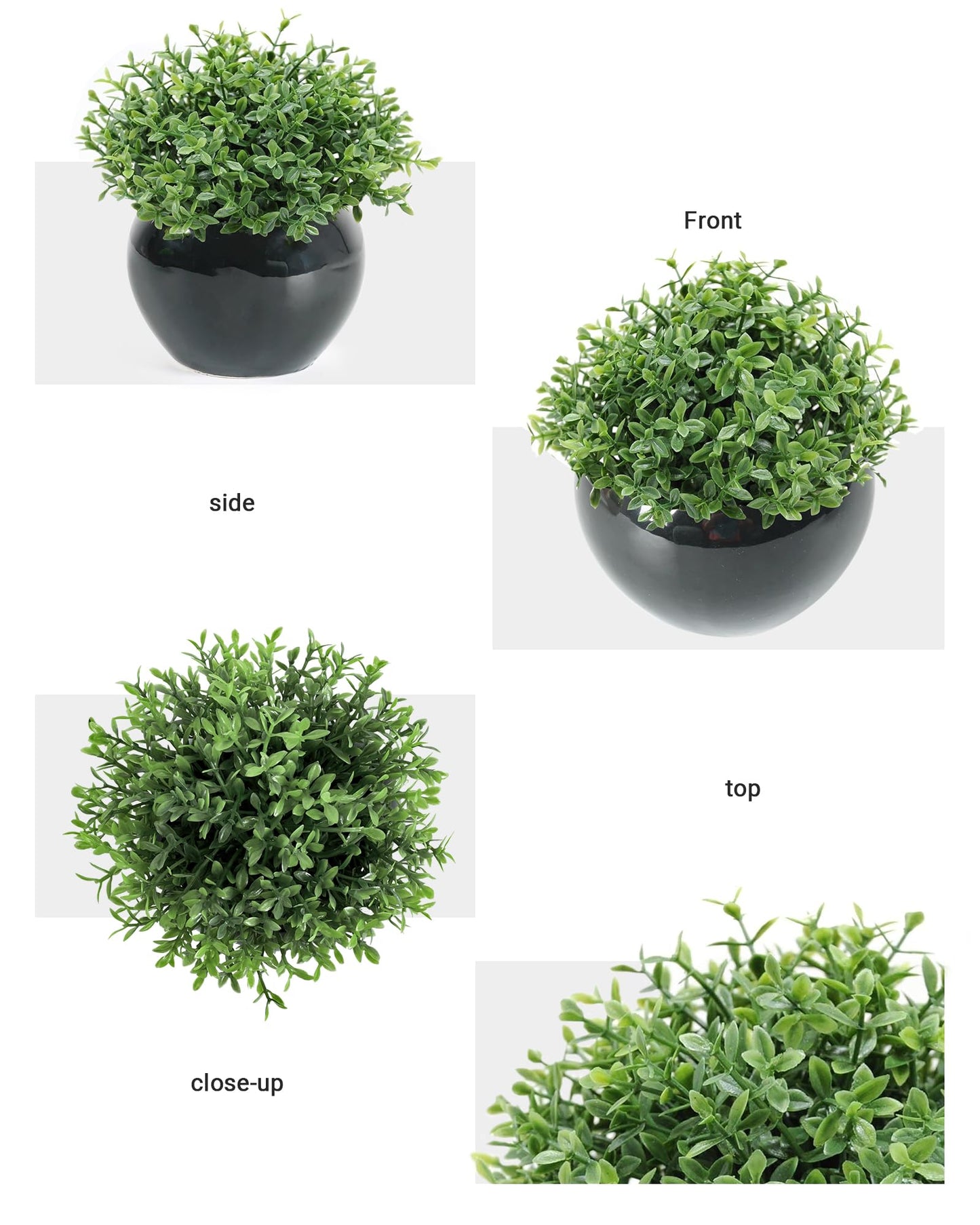 Velener Fake Sage Plants for Shelf Decor, Small Artificial Succulents Grass Desk Plant for Office Women, Mini Faux Plant Indoor, Masculine Home Decor, Coffee Table Decor in Pot