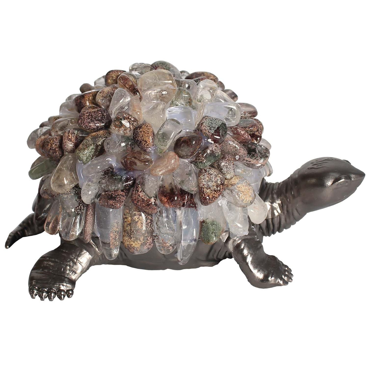 Youhot Handmade Genuine Crystal Fragments Tortoise Table Lamp Night Light for Bedside Living Room (Phantom Crystal)